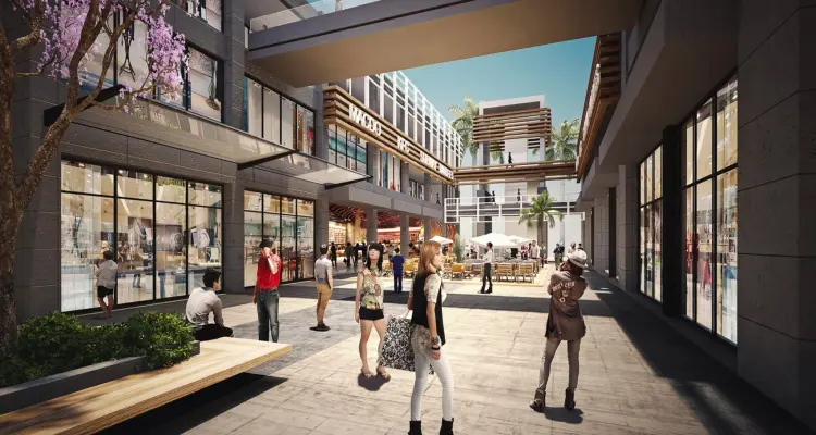 التصميم الداخلي لمشروع V90 Mall New Cairo